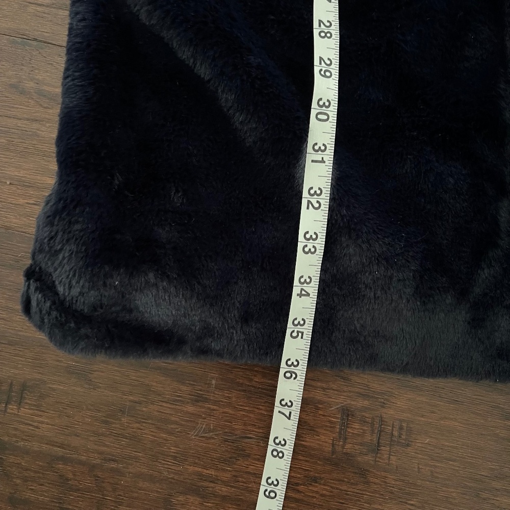 NWT Women's Simply Vera Vera Wang Blue Faux Fur Coat Size XL - Picture 12 of 15